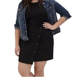 Torrid Asymmetrical Button Mini Skirt